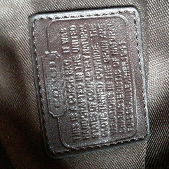 COACH Signature Lining  Leather/Canvas Handbag - Picture 8 of 12